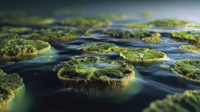 High Fidelity Visualization of Cyanobacteria in Water Environment