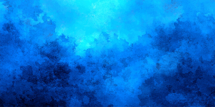 Vector Vivid and dynamic blue cloudscape with multiple layers and light variations shows the atmospheric wonder and the essence of the azure and vastness of the heavens.