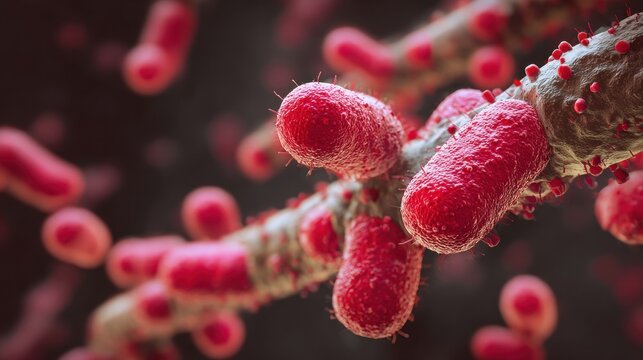 High Fidelity 3D Render of Streptococcus Mutans Bacteria Cells