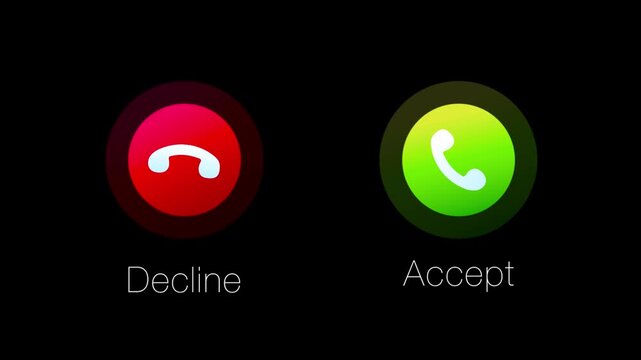 Incoming Call: Depicting a call interface with the choice to accept or decline, highlighting the essence of communication.