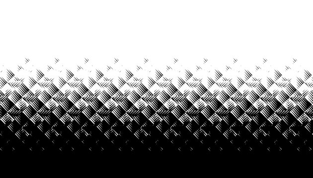 Triangular halftone background. Overlay geometric technology abstract background. Halftone triangles gradient retro pattern. Minimal 80s style dynamic tech geometric pattern.