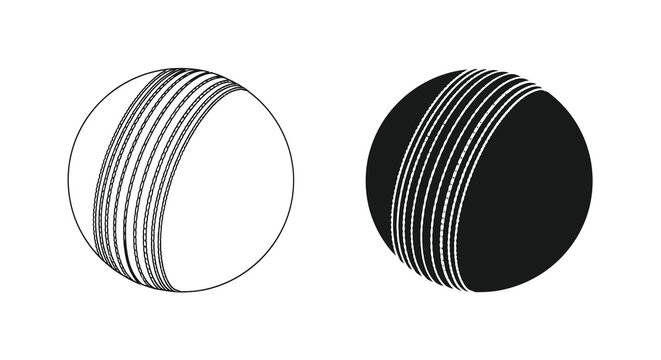 A graphic depiction showcases two cricket balls one light and one dark displaying their signature stitched seams high quality
