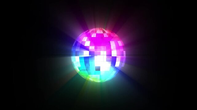 Disco Lights, Flashing VJ Loop Glow, Floodlights Blinking, Disco Lights Flashlights Flash on black screen, night clubs, disco ball rotating, glamour and fashion events, jazz, disco party