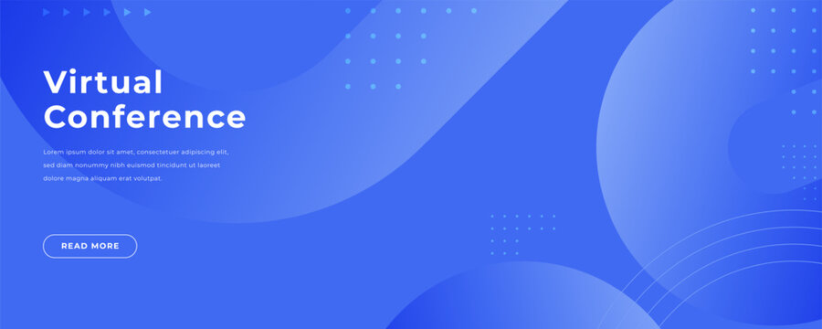 Abstract blue gradient background with soft curved shapes. Modern horizontal banner in minimal style for business, tech, healthcare, finance, presentation slides, websites, corporate branding design