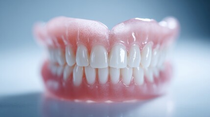 Fototapeta premium Close-up of complete denture teeth set