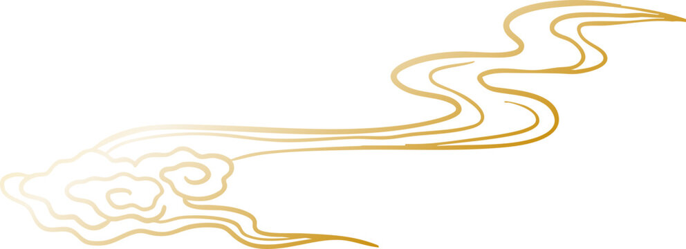 Chinese retro gold auspicious cloud decorative pattern
