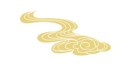 Fototapeta premium Chinese retro gold auspicious cloud decorative pattern