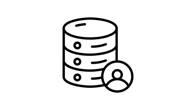 Have a look at this personal database outline icon animation