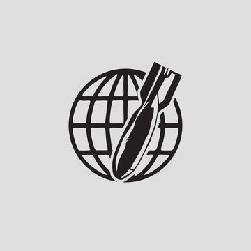 war world icon logo vector