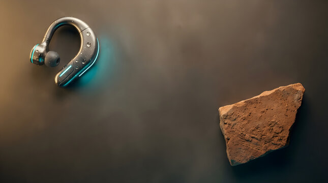Futuristic Smartband and Lavender on Raw Silk