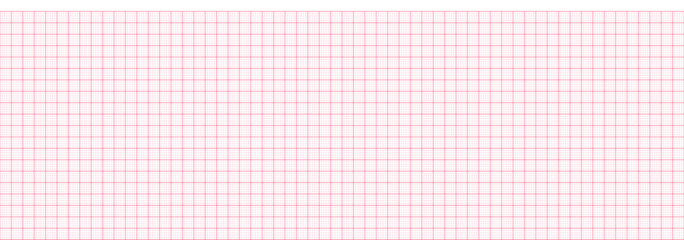 Empty ecg graph paper with pink lines and dots on white bg. Background of heart beat measurement. Millimeter graph grid. Geometric pattern for medicine, science line scale measurement © Kusandra