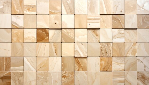 A mosaic pattern of small, square, beige tiles (1)