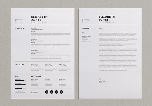 Classic Resume and Cover Letter Set