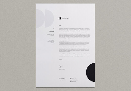 Clean Letterhead Layout