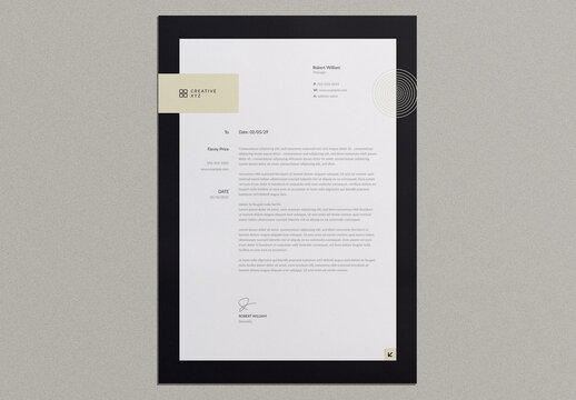 Minimal Corporate Letterhead Layout