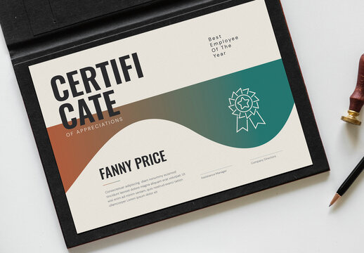 Certificate Template Layout