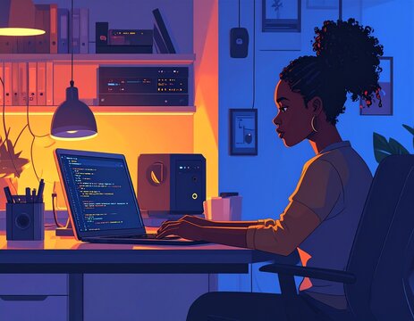 Developer coding with multiple programming languages on laptop, including Python, Jav 