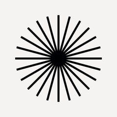 Obraz premium Abstract radial geometric pattern element vector