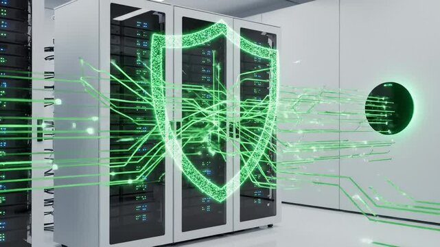 Digital Shield Protecting Server Racks With Green Data Streams in Data Center