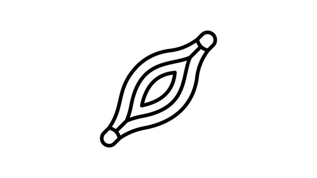 An editable outline icon animation of muscle anatomy