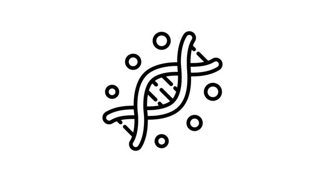 Grab this linear icon animation of dna molecular strand