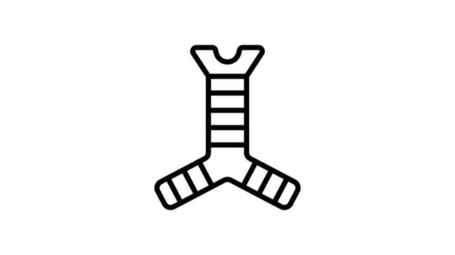 A visually engaging linear icon animation of trachea