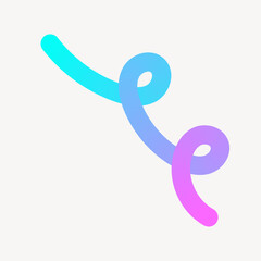 Obraz premium Colorful abstract gradient swirl vector element