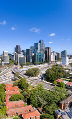 Naklejka premium D North Sydney Steets 2 Towers close vert pan