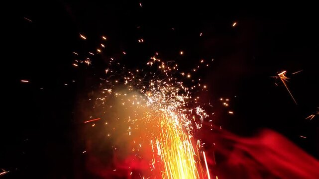 fireworks in the night sky