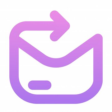 Mail Forward animation icon for social media, presentations, videos, websites. alpha channel