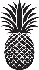 Obraz premium Black vector pineapple icon