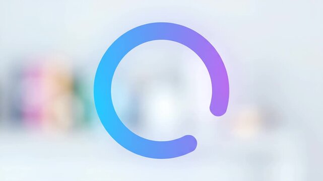 Internet buffering loading circle animation in 4k video