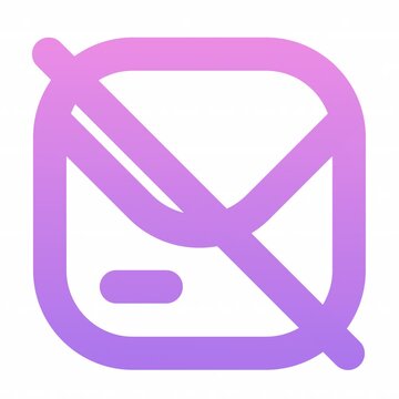 Mail Off animation icon for social media, presentations, videos, websites. alpha channel