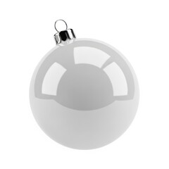 Obraz premium A gray glass ball christmas ornament with a silver cap