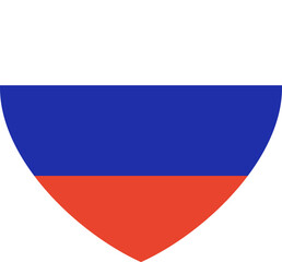 Obraz premium Russia flag badge heart. Russia flag heart shaped icon, sticker, button. National symbol.