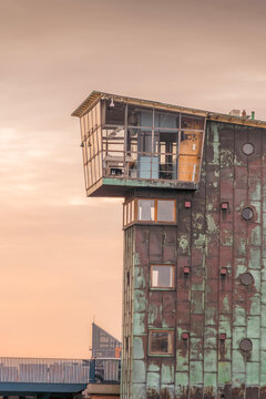 Langebro Bridge Control Tower, Mid Century Functionalist Architecture, Copenhagen, Denmark