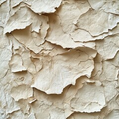 Paper mache macro close-up for material crafts and eco-friendly projects. DIY and damaged surfaces showing the texture for sustainable artistic endeavors, Generative AI