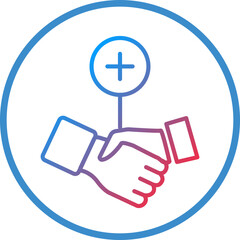 Fototapeta premium Support Line Icon Style