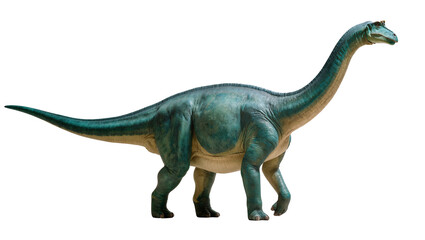 Isolated gigantic long-necked sauropod dinosaur with powerful body, majestic ancient reptile model © Ivan