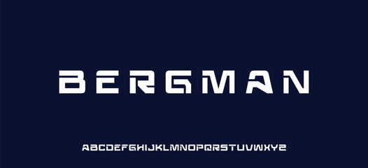Fototapeta premium Abstract modern urban alphabet fonts. Typography sport, technology, fashion, digital, future creative logo font. vector illustration