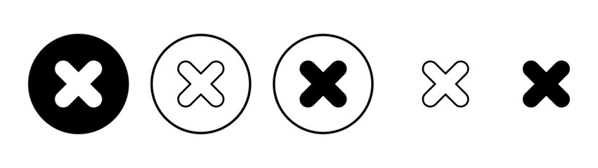 Obraz premium Close icon vector. Delete sign and symbol. cross sign