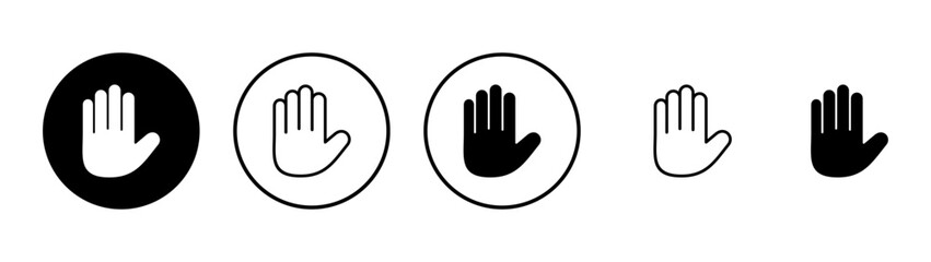 Obraz premium Hand icon vector. hand sign and symbol. palm