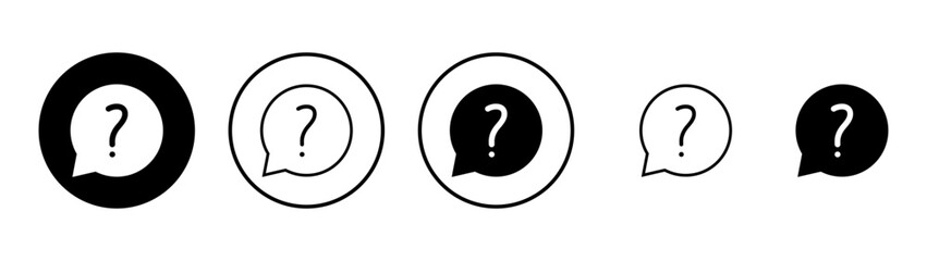 Question icon vector. question mark sign and symbol
