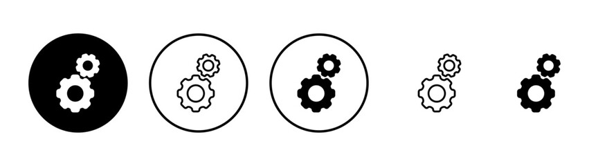 Setting icon vector. Cog sign and symbol. Gear Sign