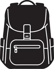 Fototapeta premium Black Backpack Isolated on White