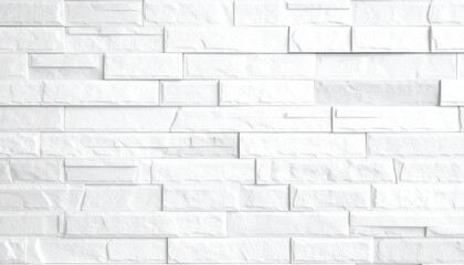 Fototapeta premium A staggered white wall of glossy panels reflects subtle light, symbolizing structure, clarity, and the modern harmony of design, texture, and architectural rhythm.