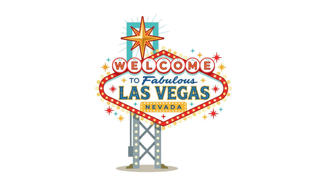 Iconic illuminated welcome sign for Las Vegas, Nevada, a vibrant city known for its entertainment and casinos