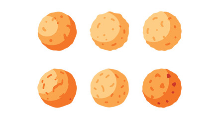 Fototapeta premium Puff Line art vector set colorful modern abstract design illustration