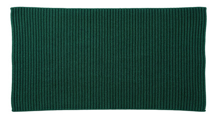 Dark green ribbed knit fabric swatch on transparent background © shuphanida