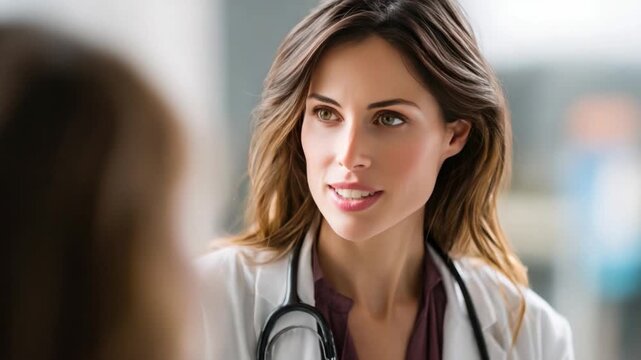 Empathetic Care: A medical doctor, radiating expertise and compassion, engages in a thoughtful consultation, fostering trust and offering support.